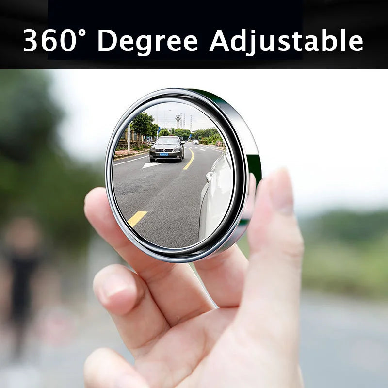 2 pçs 360 graus ajustável espelho de ponto cego