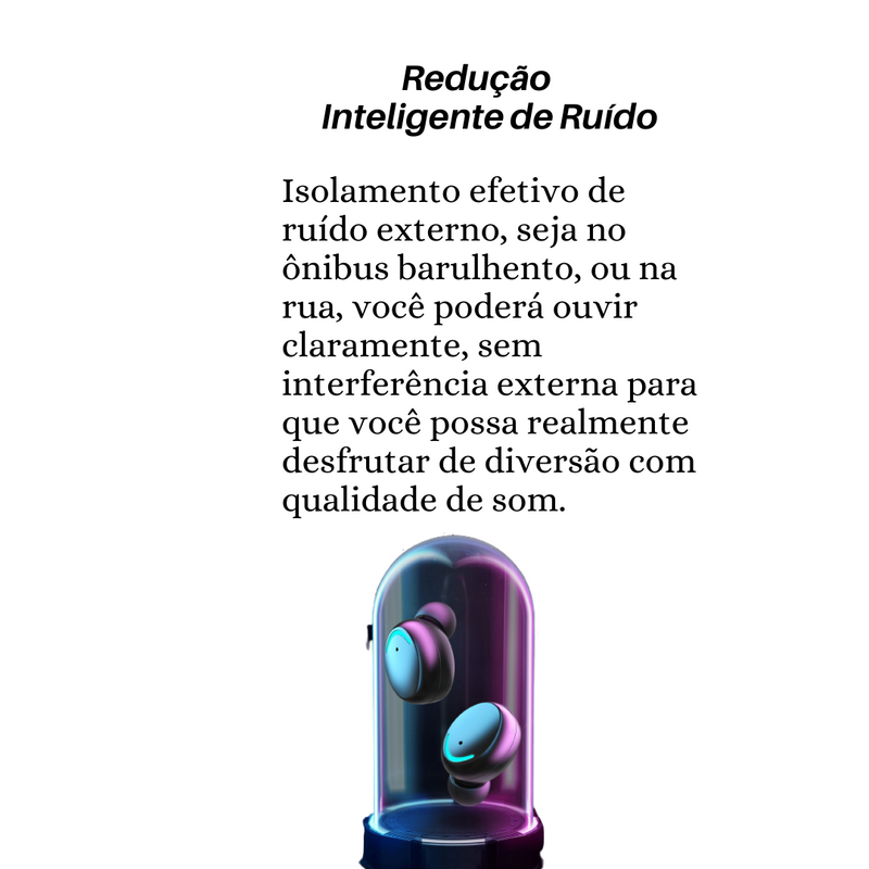 Fones de ouvido TWS Bluetooth 5.0 Caixa de carregamento de 2200 mAh à prova d'água com microfone